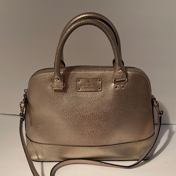 Beautiful Gold Kate Spade with crossbody strap